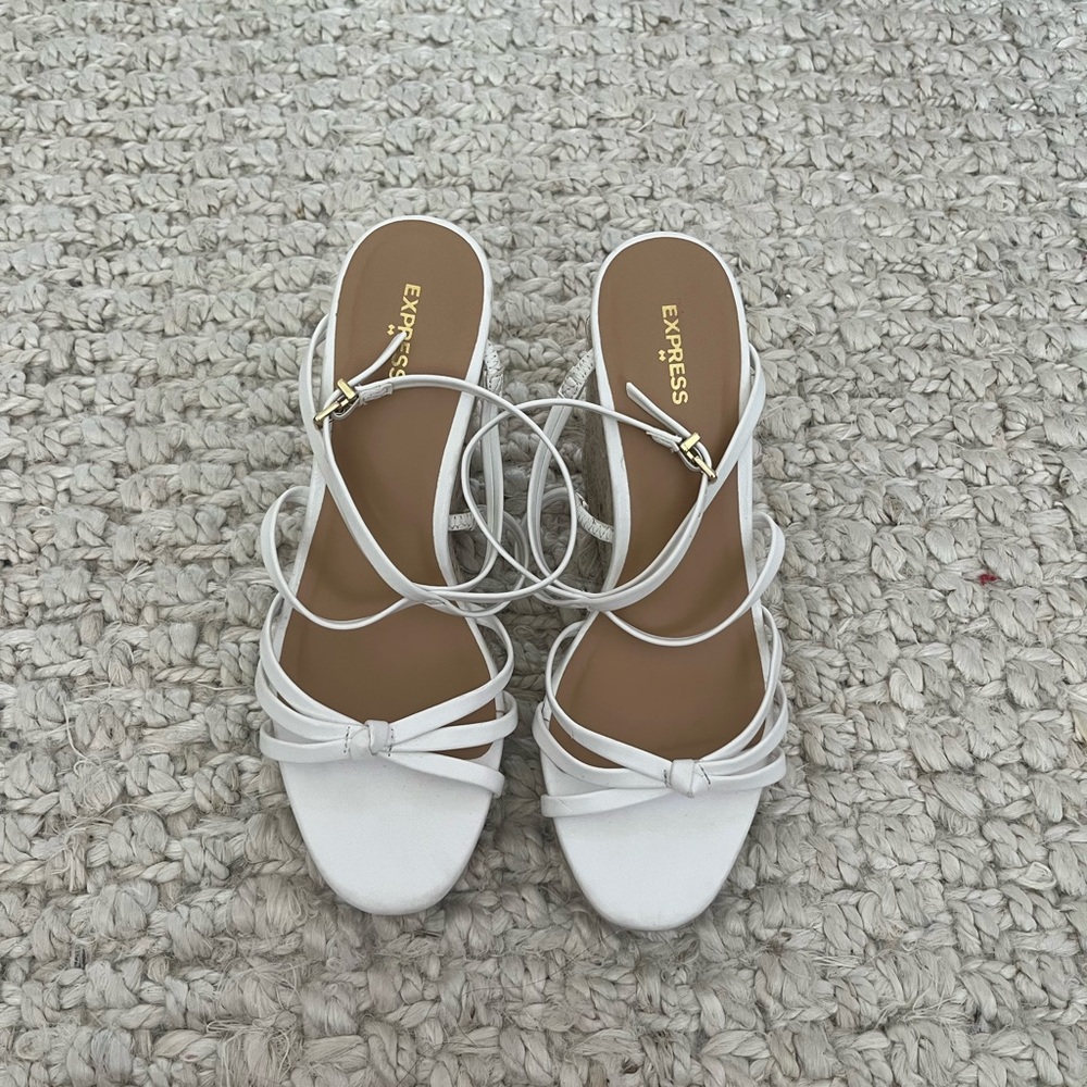 white wedge heels express